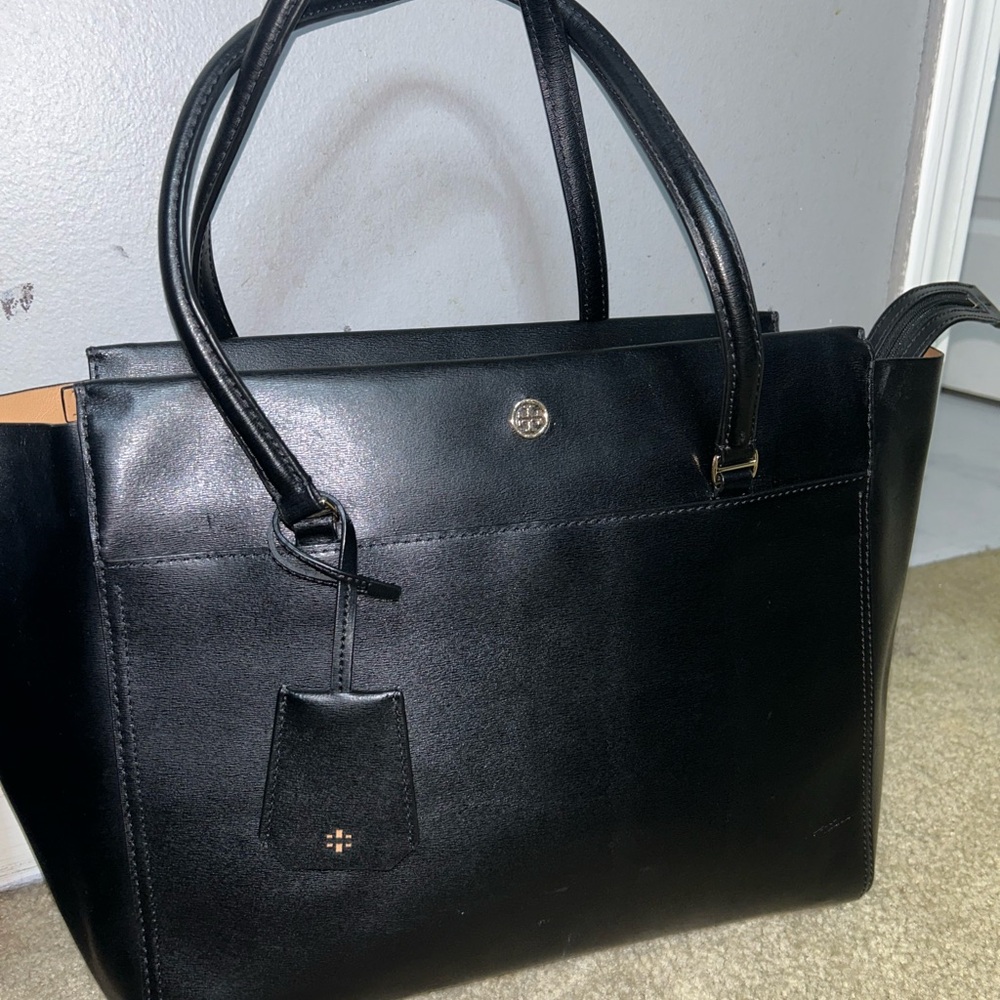 Tory Burch Black Leather Tote